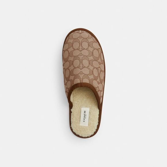 NWT Coach Outlet Slipper In Signature Jacquard - Picture 3 of 6